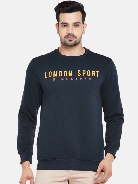 BYFORD by Pantaloons Men Blue Printed Sweatshirt