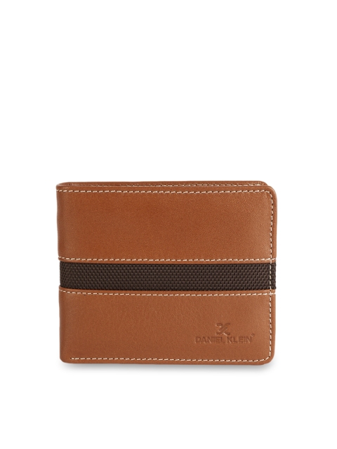 

Daniel Klein Men Brown Solid Two Fold Leather Wallet