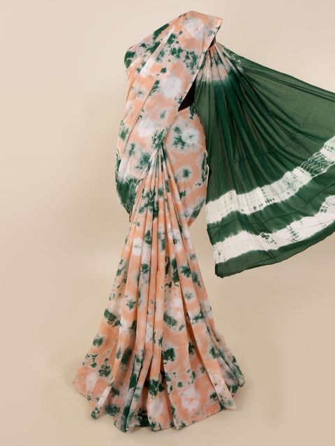 

Pothys Peach & Green Printed Saree