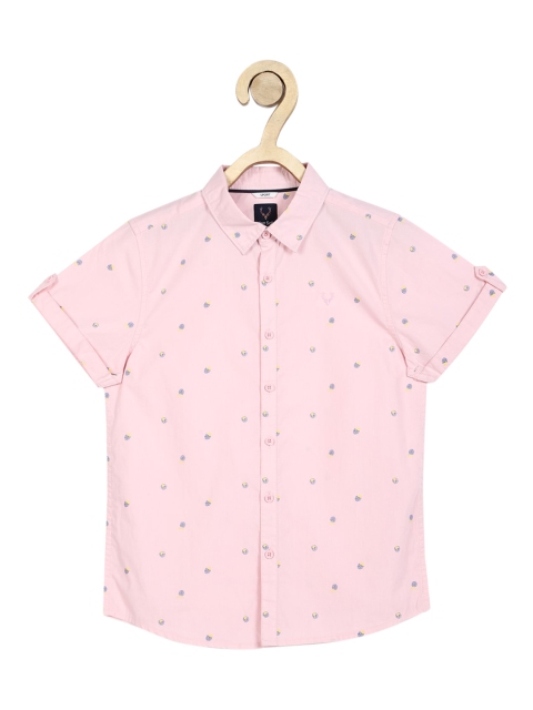 

Allen Solly Junior Boys Pink Slim Fit Printed Casual Shirt