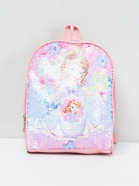 

max Girls Pink Graphic Embellished Backpack