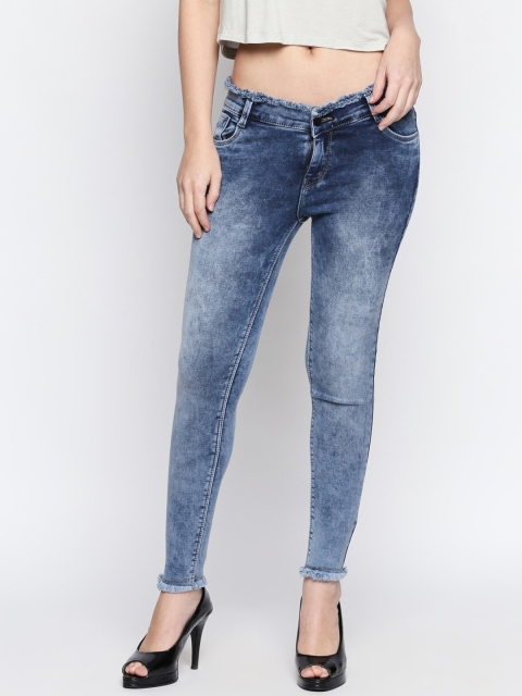 

PURPLE WATER Women Blue Slim Fit High-Rise Clean Look Jeans