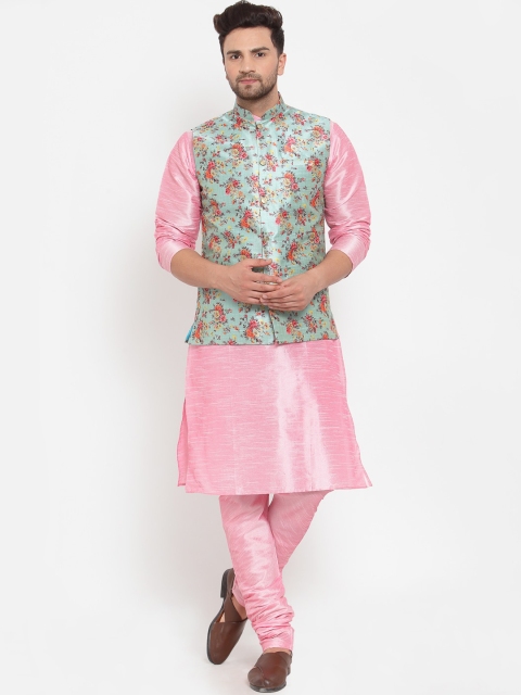 

GRACIT Men Pink Solid Kurta with Pyjamas
