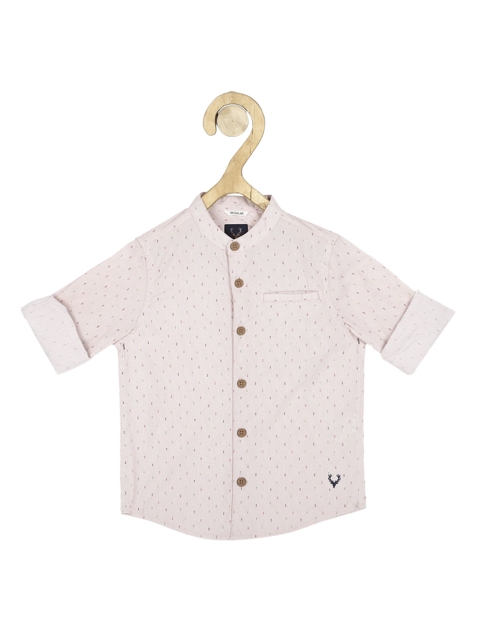 

Allen Solly Junior Boys Pink Regular Fit Printed Casual Shirt