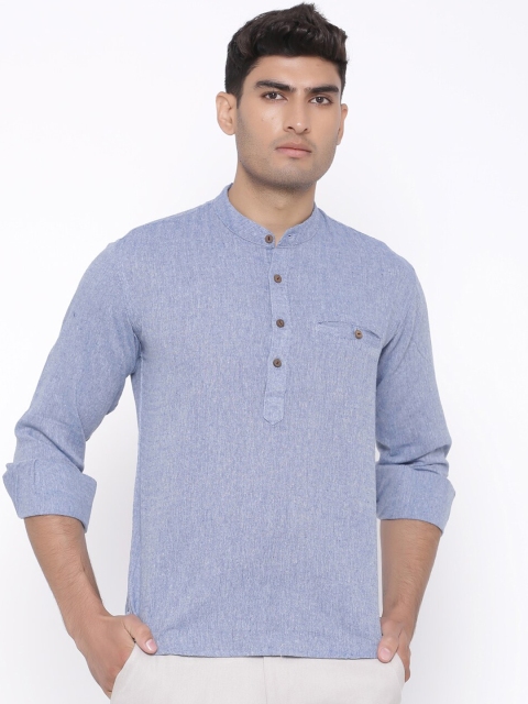 Tistabene Men Blue Regular Fit Solid Casual Shirt
