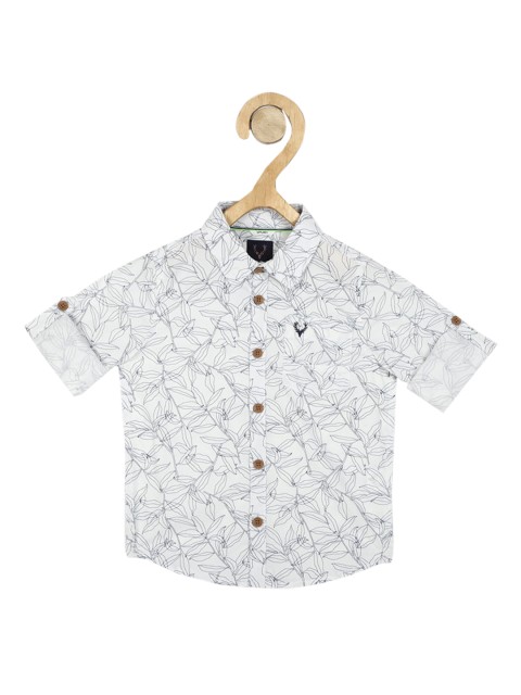 

Allen Solly Junior Boys White Regular Fit Printed Casual Shirt