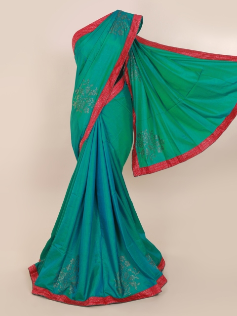 

Pothys Green Solid Art Silk Saree