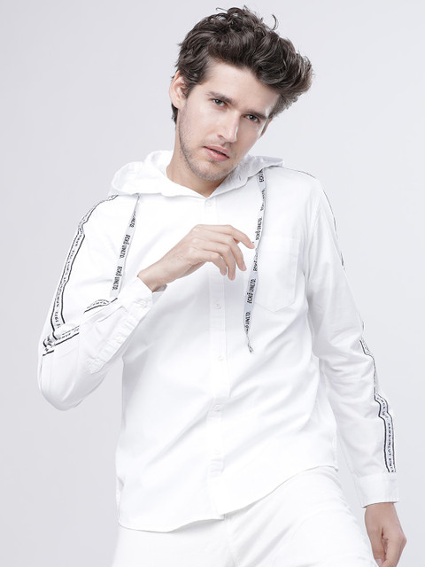 

Ecko Unltd Men White Slim Fit Solid Casual Shirt