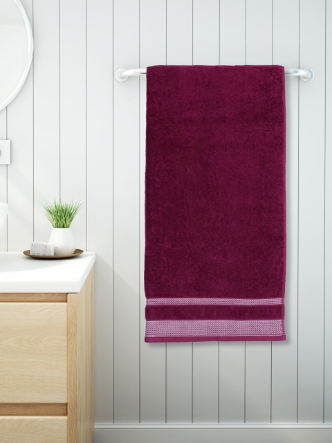 

SPACES Magenta-Pink Solid 600 GSM Bath Towel