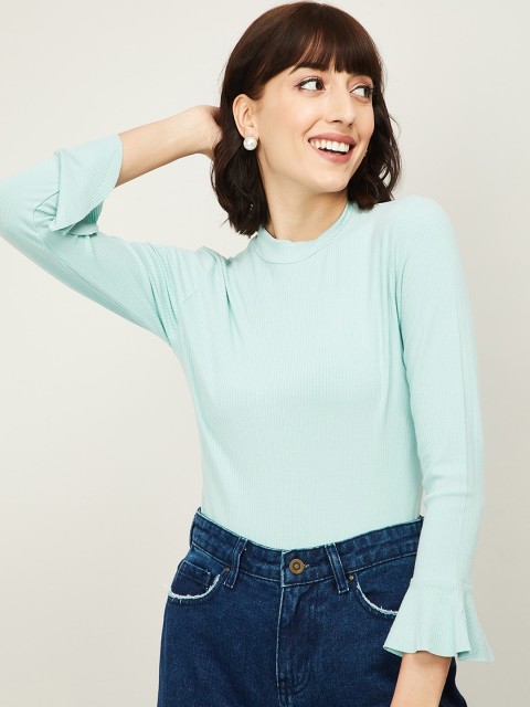 

CODE by Lifestyle Blue Flared Sleeves Top
