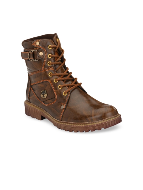 

Big Fox Men Brown High-Top Flat Boots