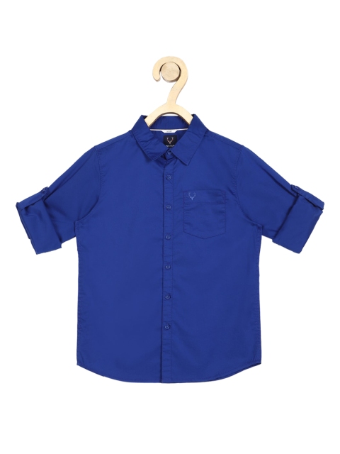 

Allen Solly Junior Boys Blue Slim Fit Solid Casual Shirt