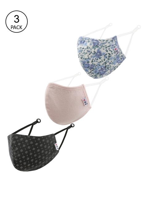 XIN Pack Of 3 Assorted 2-Ply Reusable Cloth Masks