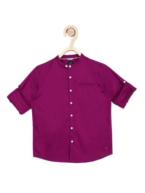 

Allen Solly Junior Boys Purple Regular Fit Solid Casual Shirt