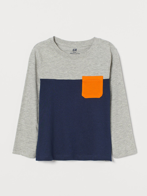 

H&M Boys Blue & Grey Block-coloured Sustainable Sweatshirt