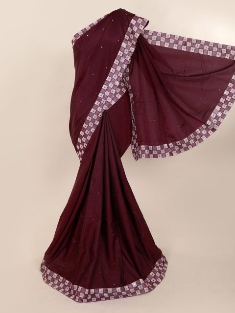 

Pothys Purple Solid Art Silk Saree
