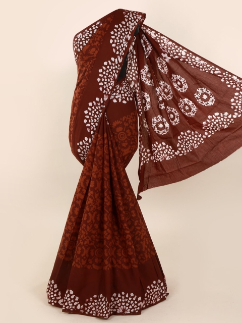 

Pothys Brown Printed Pure Cotton Saree