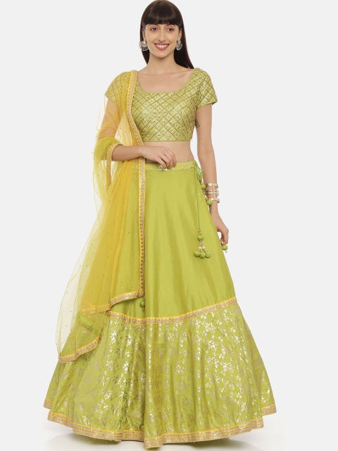 

Neerus Green Ready to Wear Lehenga & Blouse with Dupatta