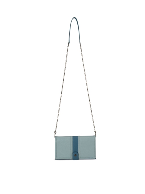 

Da Milano Women Blue & Grey Colourblocked Envelope Wallet