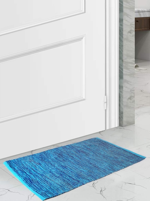 

SCENTRA HOME Blue Self-Design Bath Mat