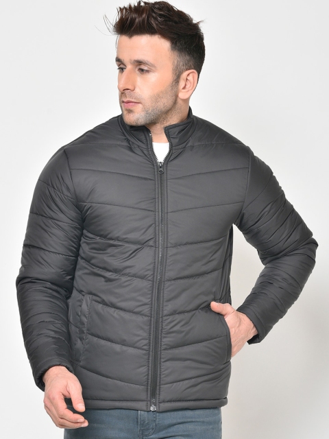 

PERFKT-U Men Grey Solid Insulator Padded Jacket