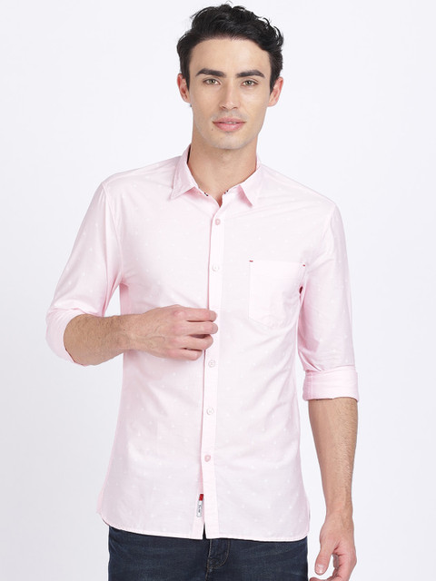 

ANTHEM Men Pink Slim Fit Solid Casual Shirt