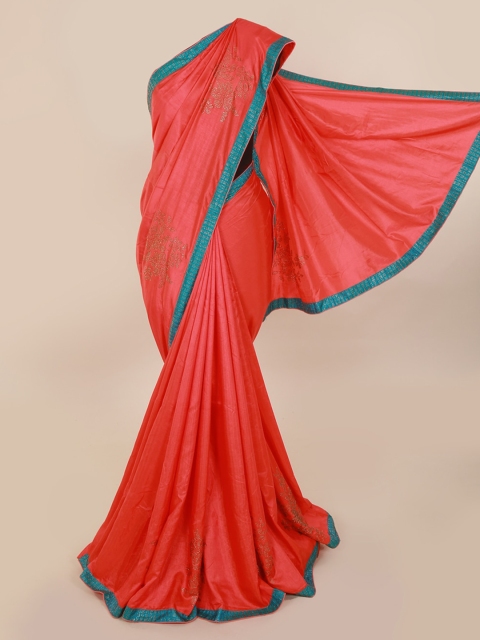 

Pothys Red & Green Art Silk Embellished Saree
