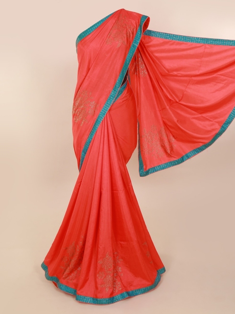 

Pothys Red Solid Art Silk Saree