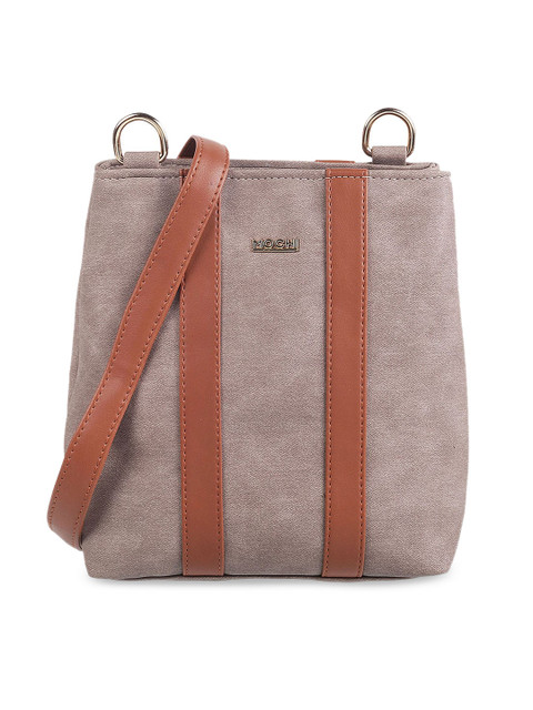 

Mochi Beige & Brown Colourblocked Sling Bag
