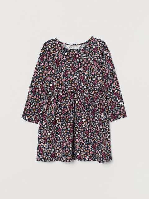 

H&M Girls Multicoloured Cotton Jersey Dress, Multi