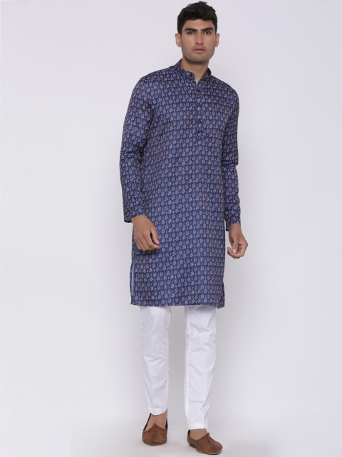 

Tistabene Blue & Red Floral Printed Kurta