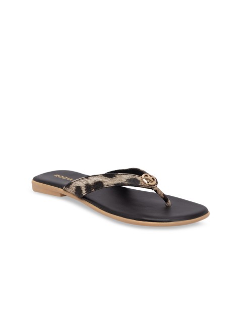 

Rocia Women Black Printed Open Toe Flats