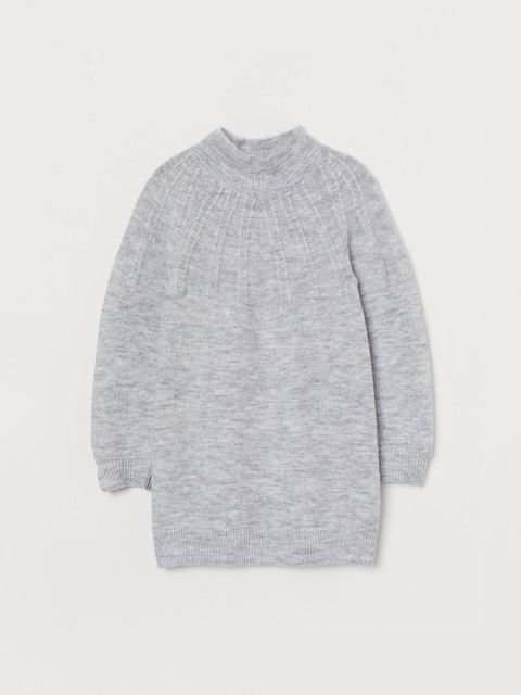

H&M Girls Grey Fine-knit Dress