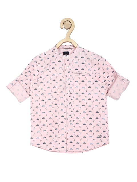 

Allen Solly Junior Boys Pink Regular Fit Printed Casual Shirt