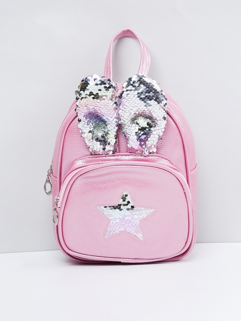 

max Girls Pink Embellished Backpack