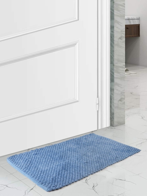 

SCENTRA HOME Blue Self-Design Bath Mat