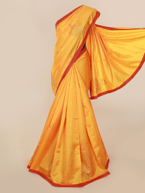 

Pothys Yellow Woven Design Art Silk Saree