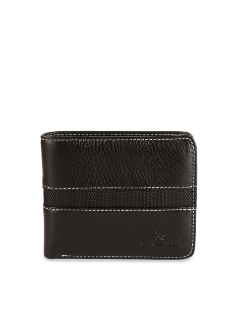 

Daniel Klein Men Black & White Solid Two Fold Wallet