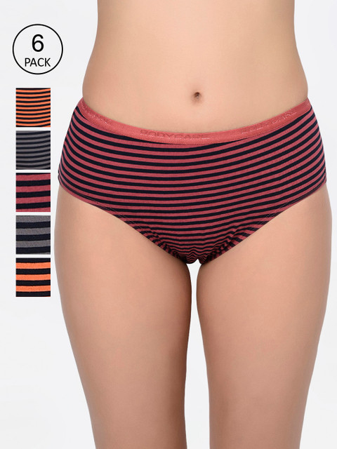 

Bodycare Women Pack Of 6 Assorted Hipster Briefs-9556