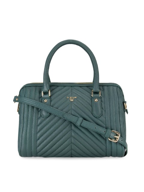 

Da Milano Green Textured Leather Handheld Bag
