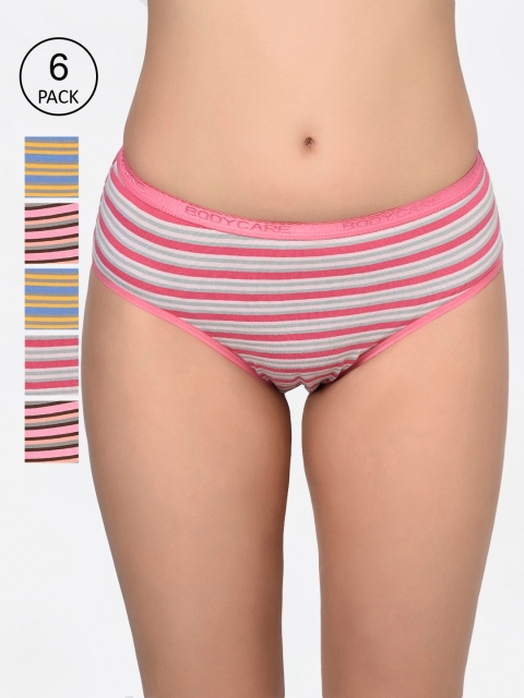 

Bodycare Women Pack Of 6 Assorted Hipster Briefs-9202