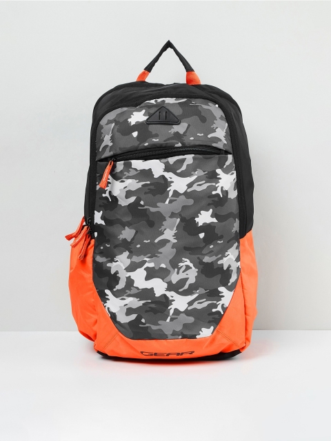 

max Boys Grey Camouflage Printed Backpack