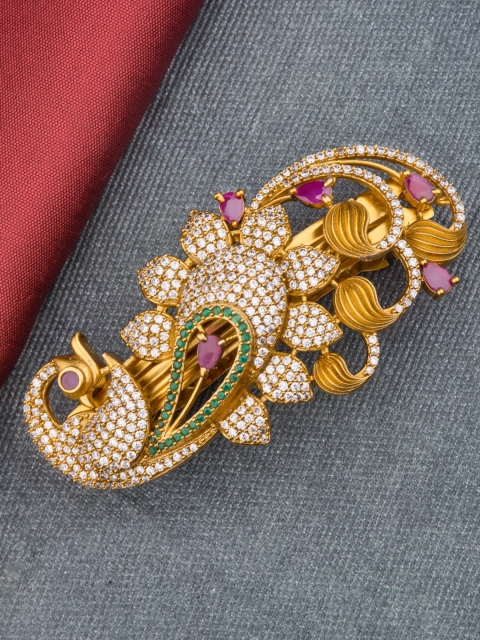 

Alankruthi Gold-Toned Embellished Tic Tac Hair Clip