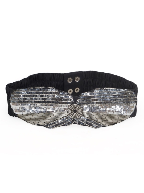 

Diwaah Women Silver-Toned & Black Embellished Belt
