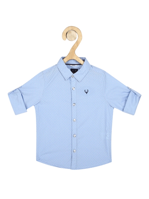 

Allen Solly Junior Boys Blue Regular Fit Solid Casual Shirt