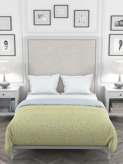 

Portico New York Yellow & Grey Geometric AC Room 120 GSM Double Bed Comforter