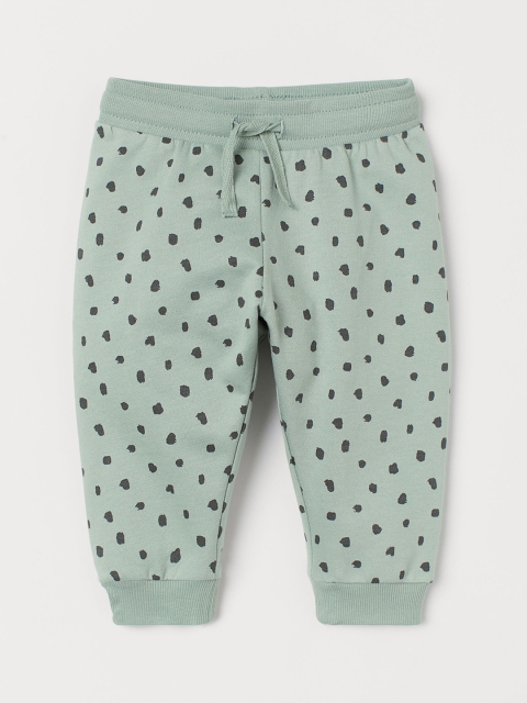 

H&M Unisex Green Printed Cotton sweatpants