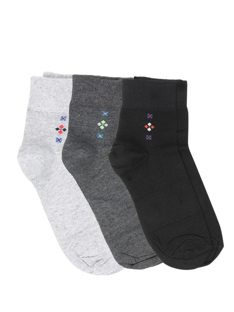 

Dollar Men Pack Of 3 Assorted Ankle-Length Socks