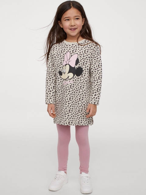 

H&M Girls 2-Piece Printed Set, Beige