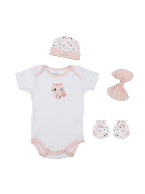 

Pantaloons Baby Girls White Printed Bodysuit Set